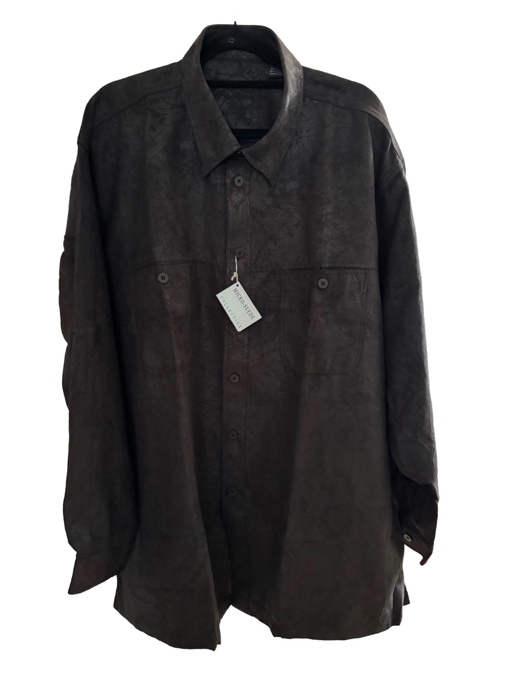 Vintage Platinum Club Microfibre Faux Suede Overshirt / Shacket